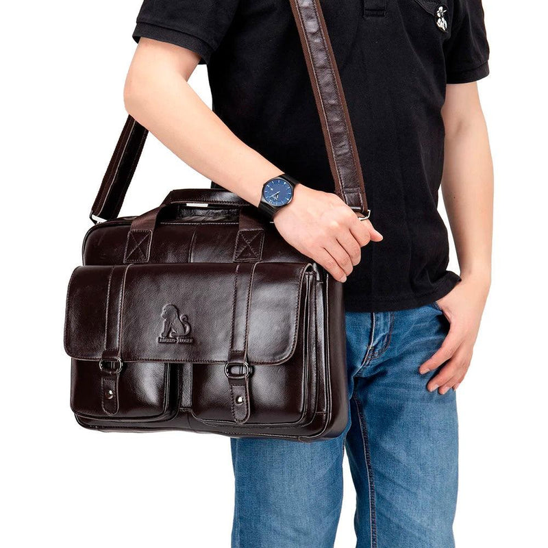 Bolsa Masculina de Couro Legítimo Leone