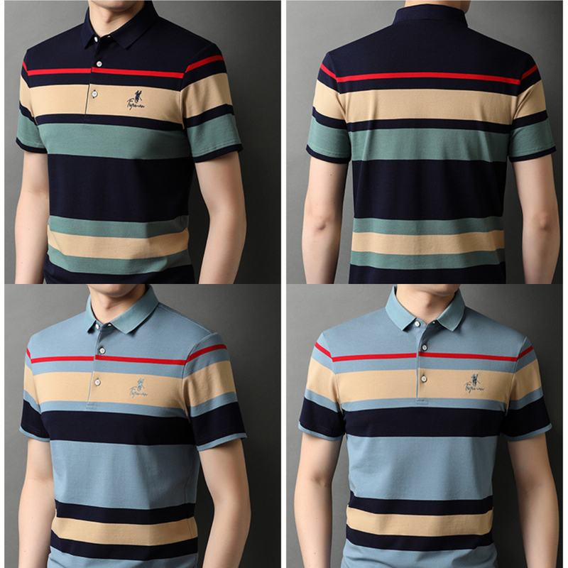 Camisa Polo Listrada Navy